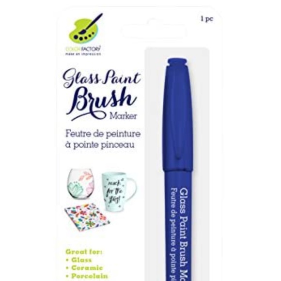 Glass Paint Brush Marker Permanent 15mm, Blue - Picture 2 of 5